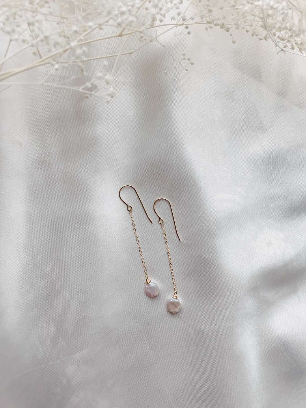 Gold Filled Pearl Eleanor Dangles