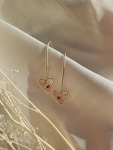 Load image into Gallery viewer, Heart Flower Resin Earrings
