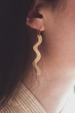 Load image into Gallery viewer, Squiggle brass dangles PREORDER

