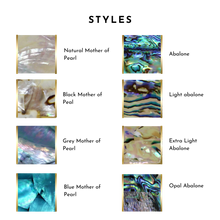 Load image into Gallery viewer, Abalone Silver Daisy Studs
