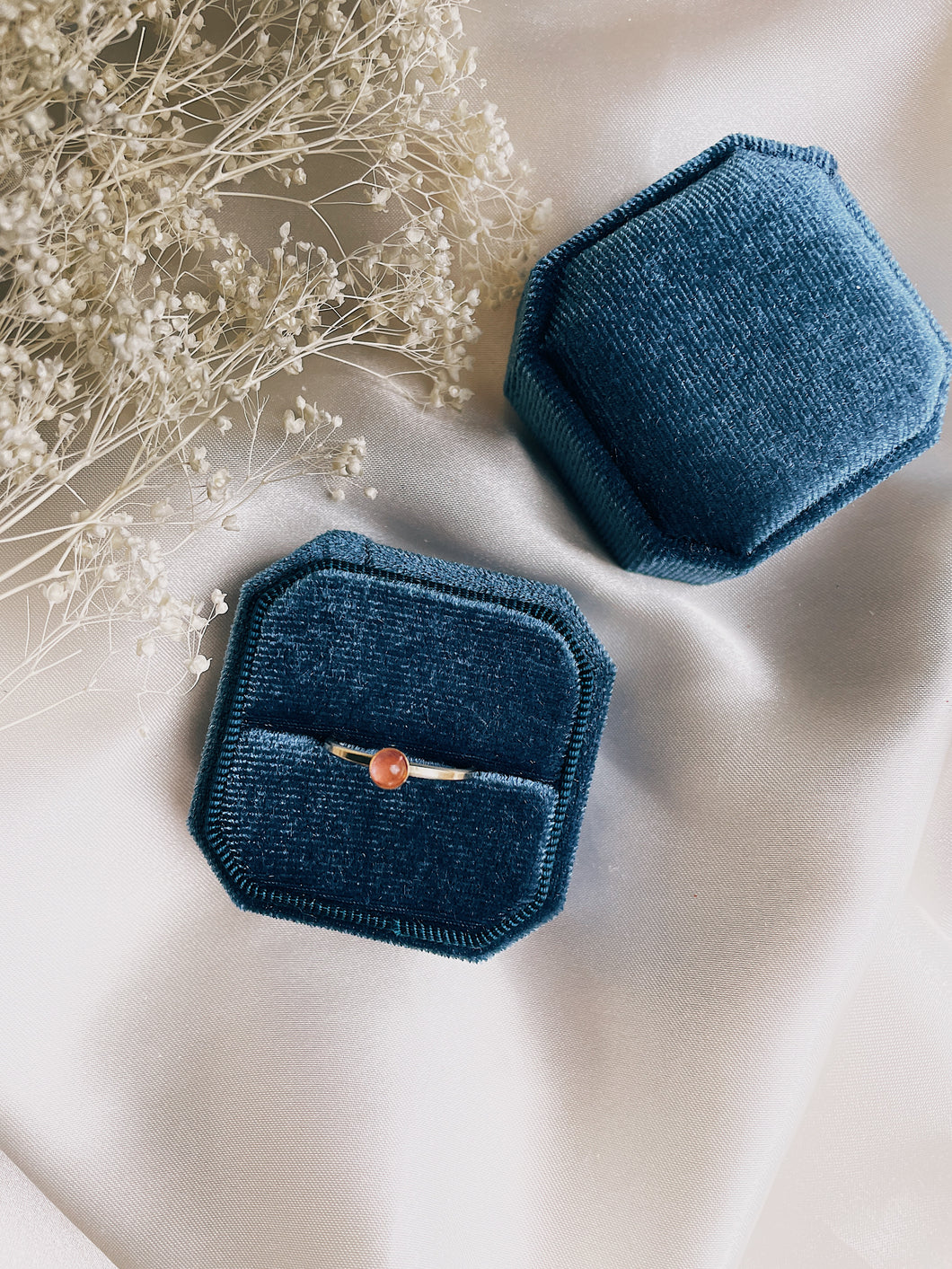 Dainty pink tourmaline ring